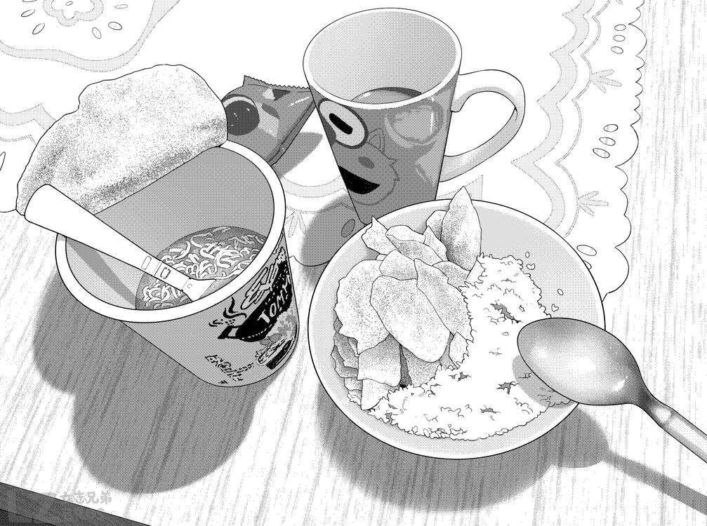 BG manga style trace_Food (5h)